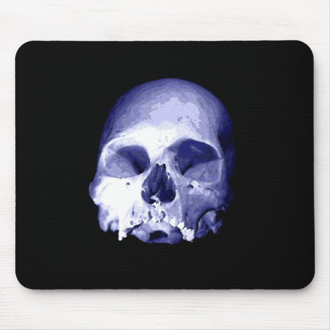 Blauer Skull Mousepad (Vorne)