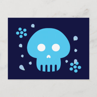Blauer Skull Postkarte