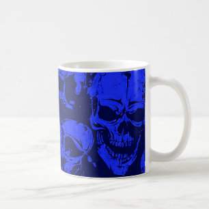 Blauer Skulls Kaffeetasse