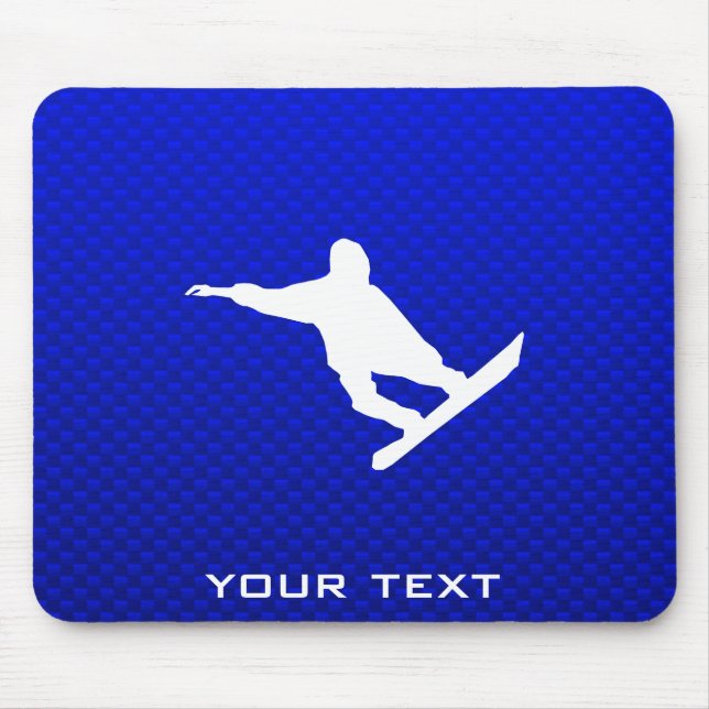 Blauer Snowboarding Mousepad (Vorne)