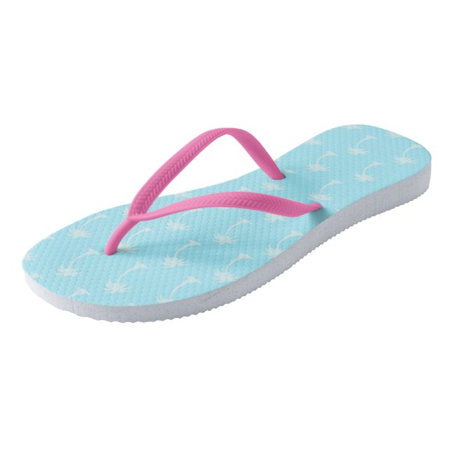 Blauer Sommer Flip Flops (Schrägansicht)