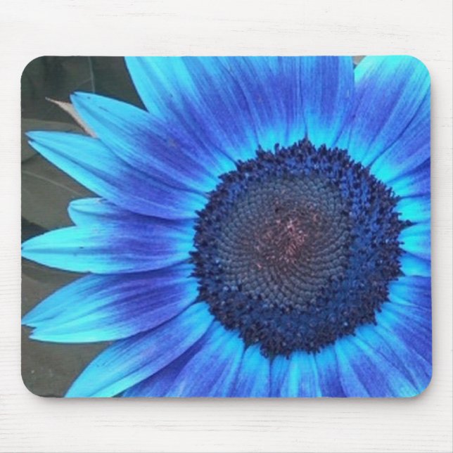 Blauer Sonnenblumenmousepad Mousepad (Vorne)