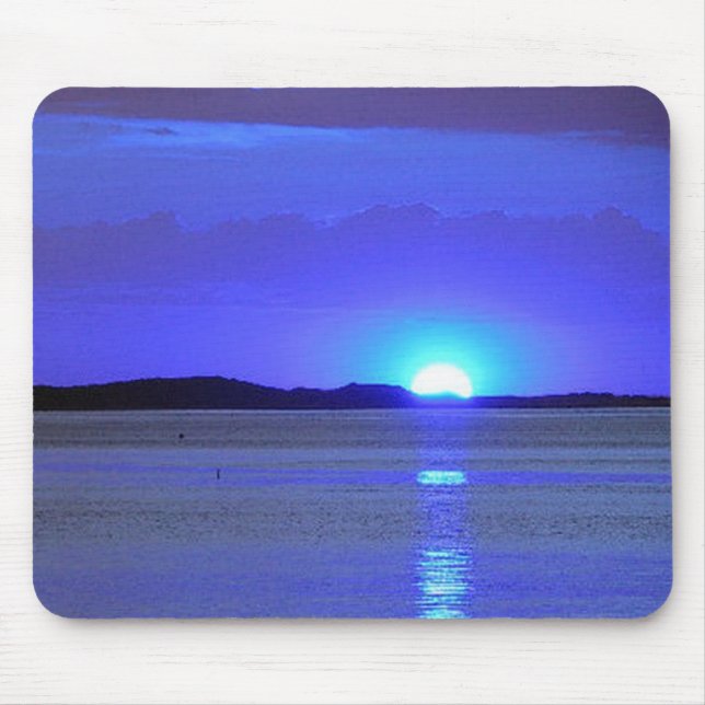 Blauer Sonnensee Mousepad (Vorne)