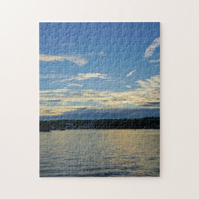 Blauer Sonnenuntergang Puzzle (Vertikal)