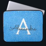 Blauer Sparkor und Glitzer Monogram Laptopschutzhülle<br><div class="desc">Baby Blue Sparkle und Glitzer Monogram Laptop Case. Dieser Fall kann so angepasst werden,  dass er Ihren Anfangs- und Vornamen enthält. Wenn Sie passende Artikel wünschen,  wenden Sie sich bitte an den Designer.</div>