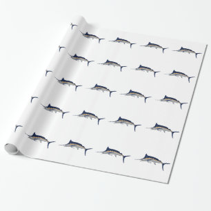 Blauer Speerfisch Geschenkpapier