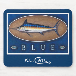 Blauer Speerfisch-Mausunterlagen Mousepad