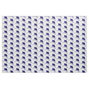 Blauer Speerfisch Stoff