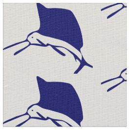 Blauer Speerfisch Stoff