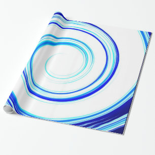 Blauer Spiral Geschenkpapier