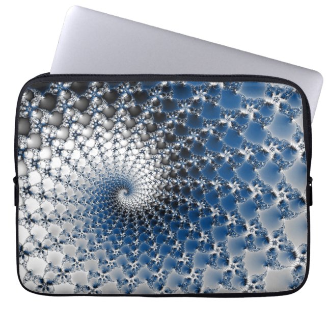 Blauer Spiral Laptopschutzhülle (Vorderseite)