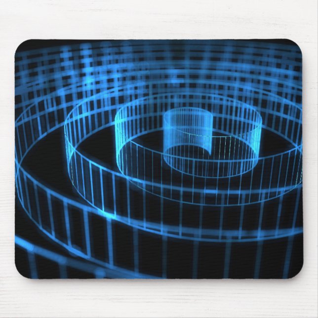Blauer Spiral Mousepad (Vorne)