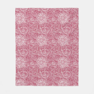 Blauer Spitze-Blumen-Musterhintergrund Fleecedecke