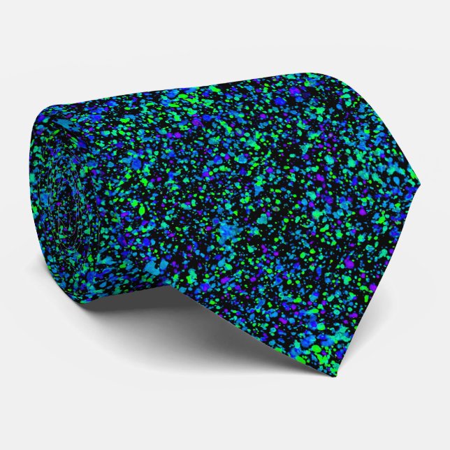 Blauer Sprenkel - Krawatte (Gerollt)