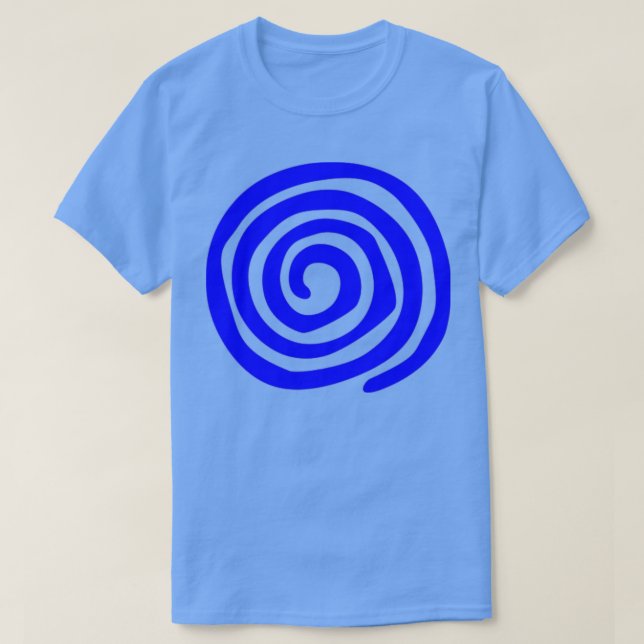 Blauer Spriral T-Shirt (Design vorne)