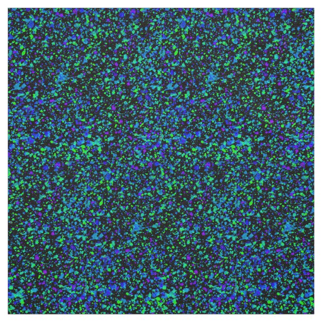 Blauer Spritzer - Gewebe aus Elfenbein Stoff (Muster)