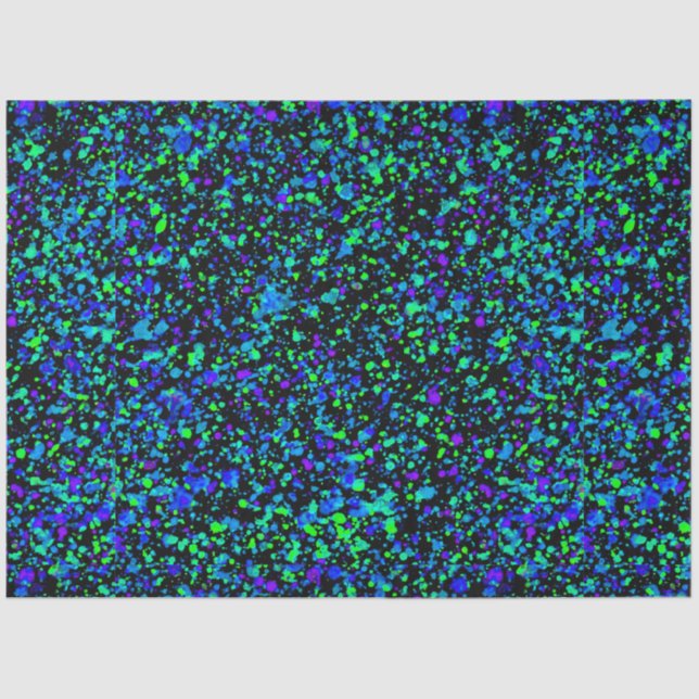 Blauer Spritzer - Gewebepapier Seidenpapier (Vorderseite)