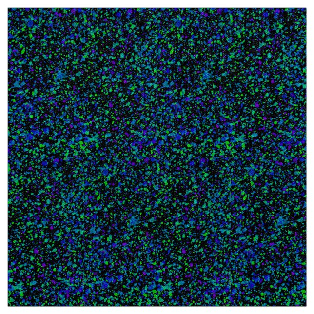 Blauer Spritzer - Naturstoffe Stoff (Muster)