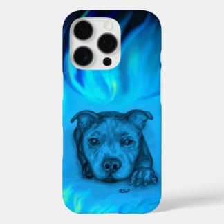 Blauer Staffy-Welpe iPhone 16 Pro Hülle
