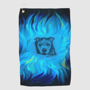 Blauer Staffy-Welpe Golfhandtuch