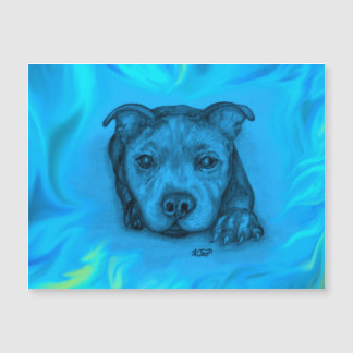 Blauer Staffy-Welpe Magnetkarte