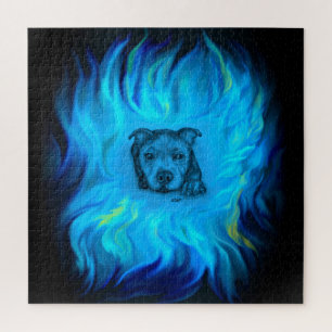 Blauer Staffy-Welpe Puzzle