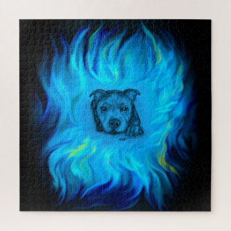 Blauer Staffy-Welpe Puzzle