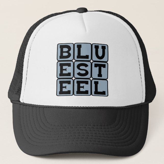 Blauer Stahl, Farbe Truckerkappe (Vorderseite)