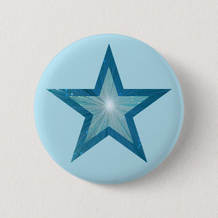 Blauer Star-Knopf blass blau Button