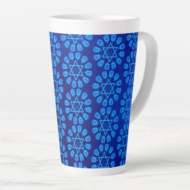 Blauer Star von David Hanukkah Milchtasse (Rechte Ecke)