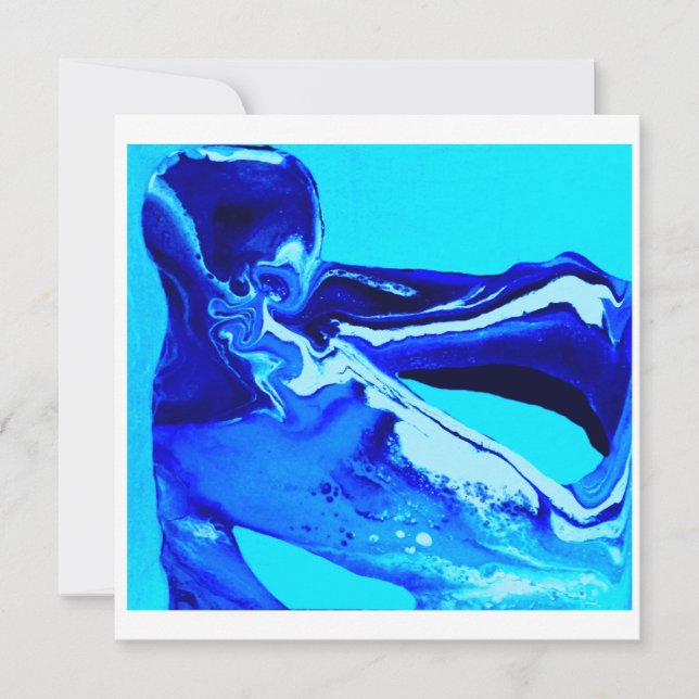 'Blauer Stargazer, der Sterne anstarrt Dankeskarte (Vorderseite)