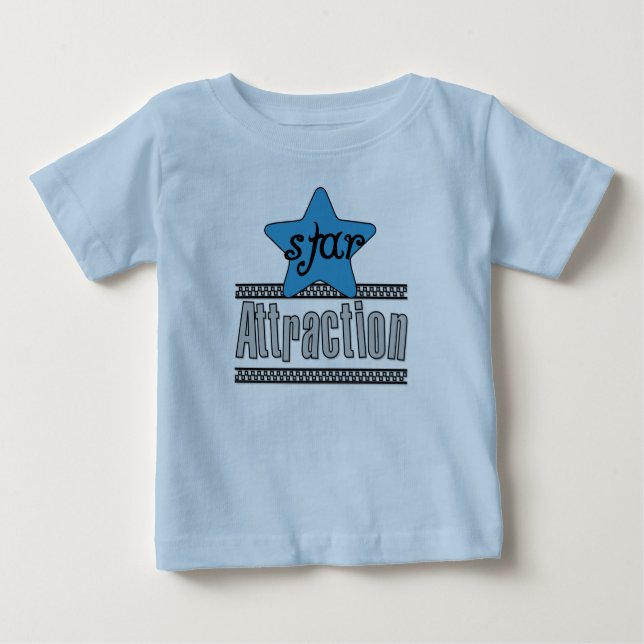 Blauer Stern-Anziehungskraft Baby T-shirt (Vorderseite)