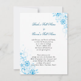 Blauer Stern-Blume Einladung