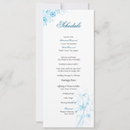 Blauer Stern-Blumen-Zeitplan Einladung