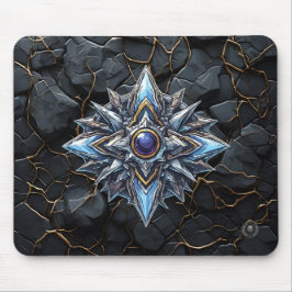Blauer Stern Kern Gaming Emblem Mousepad