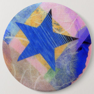 Blauer Stern-Knopf Button