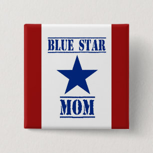 Blauer Stern-Mama-Militär Button