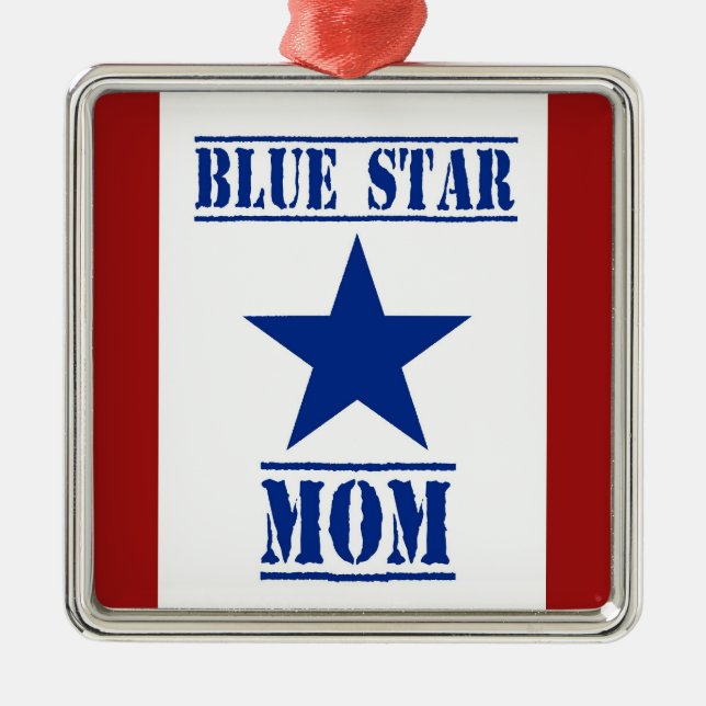 Blauer Stern-Mama-Militär Ornament Aus Metall (Vorne)
