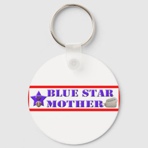 Blauer Stern-Mutter Schlüsselanhänger