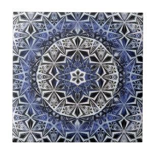 Blauer Stern Mysterium Fliese