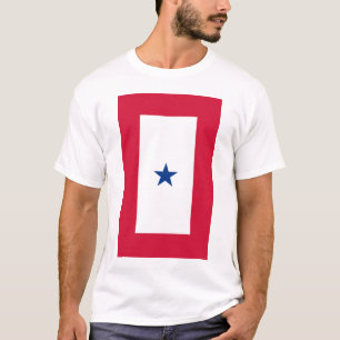 blauer Stern-Service-Fahnen-T - Shirt mit einem