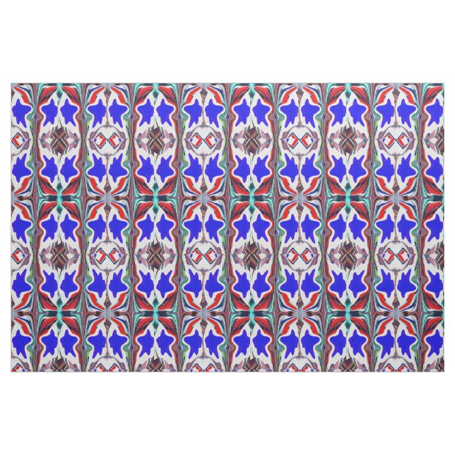 Blauer Stern Stoff (Fat Quarter (45,7 x 55,9 cm))