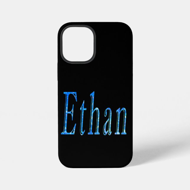 Blauer Sternen-Ethan-Name, iPhone Hülle (Rückseite)