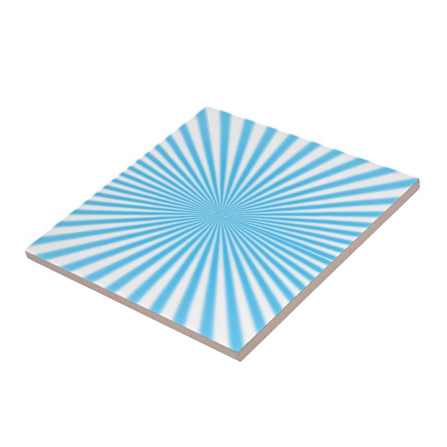 blauer Sternenexplosion cool Design Fliese (Seite)