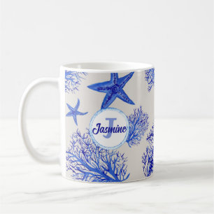Blauer Sternenkorallenname Kaffeetasse
