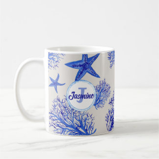Blauer Sternenkorallenname Kaffeetasse
