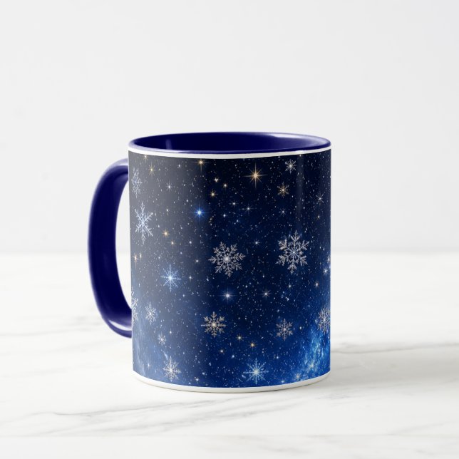 BLAUER STERNENNACHT-HIMMEL |  HIMMELSTASSE TASSE (Vorderseite Links)