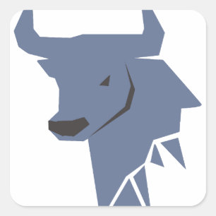 Blauer Stier Zodiac Aufkleber   Modern 
