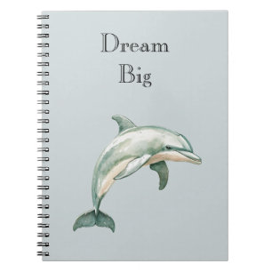 Blauer Strand Ozean Delfin Notizblock