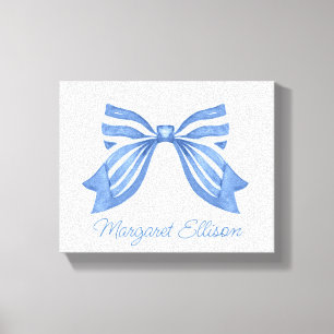 Blauer Streifen der Wasserfarbe Leinwanddruck